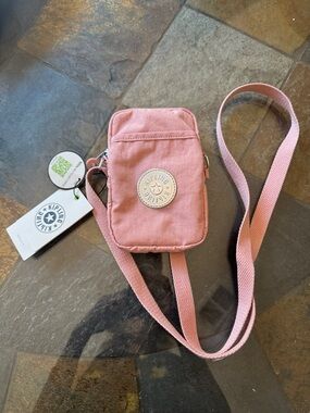 Kipling Dusty Pink Mini Crossbody Phone Pouch